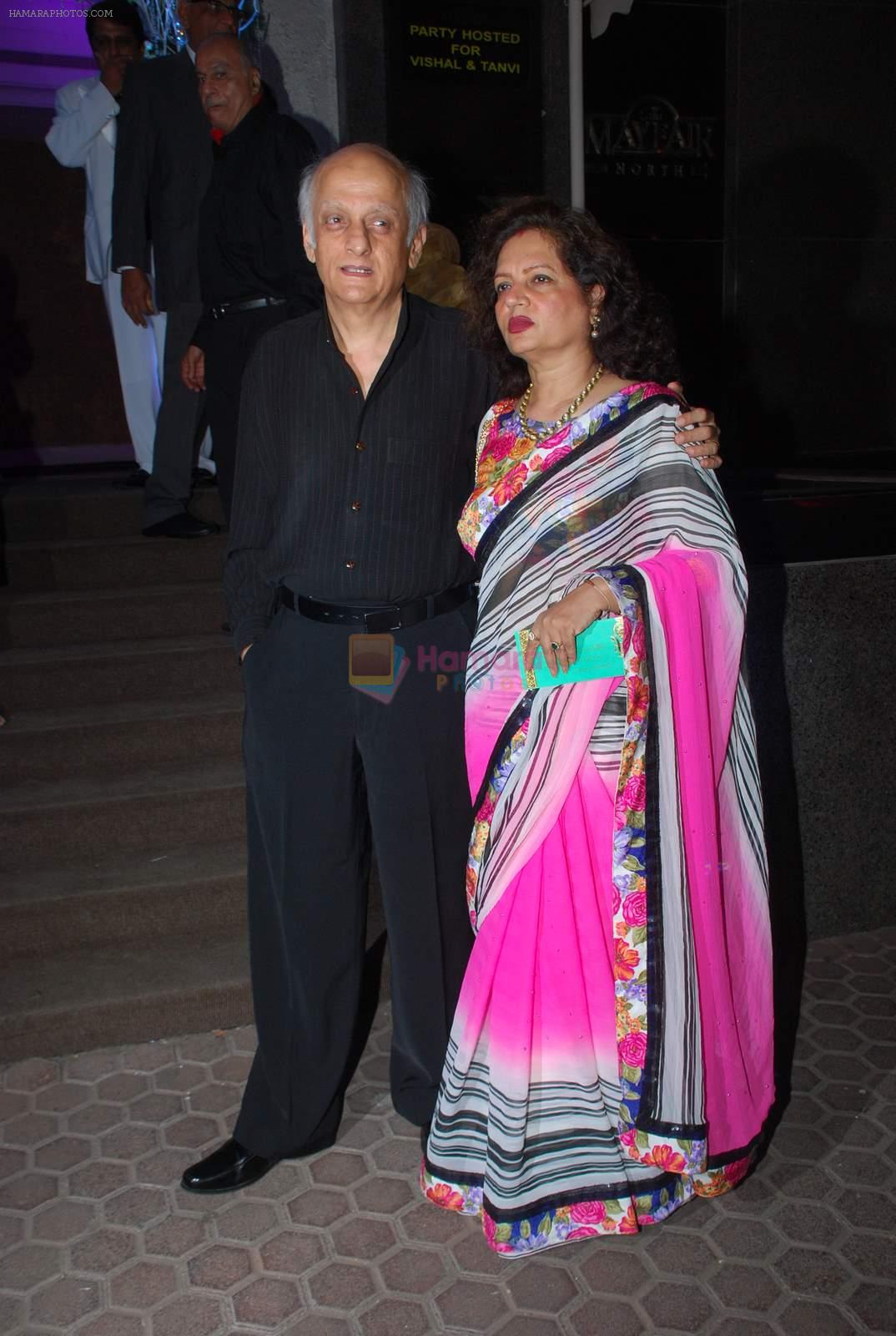 Mukesh Bhatt at director Vishal Mahadkar's wedding reception in Mumbai on 23rd May 2015