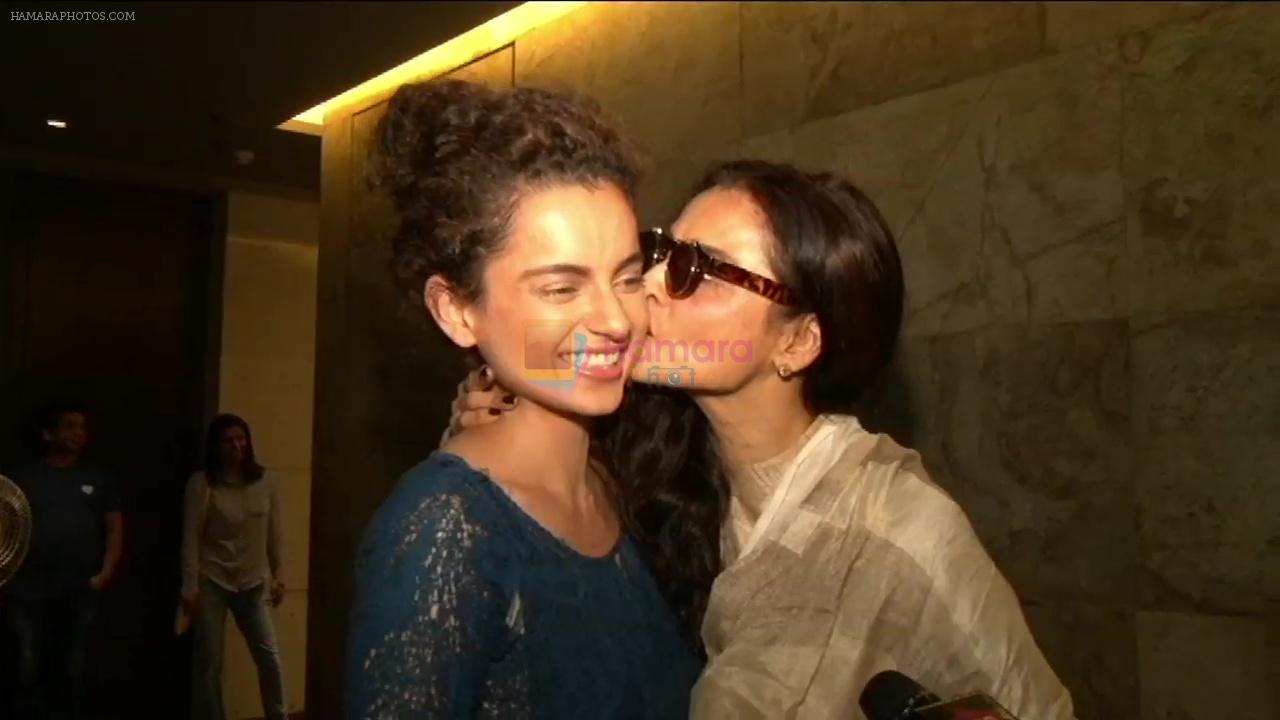 Kangana Ranaut, Rekha at Tanu Weds Manu 2 screening in Mumbai on 25th May 2015