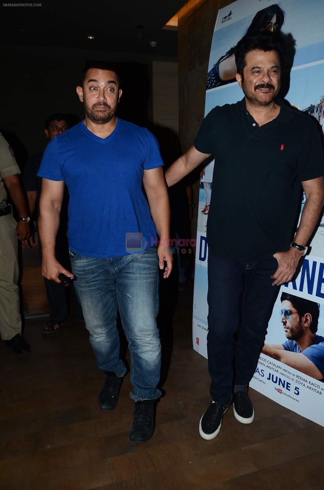 Aamir Khan,Anil Kapoor at Dil Dhadakne Do screening in Mumbai on 28th May 2015