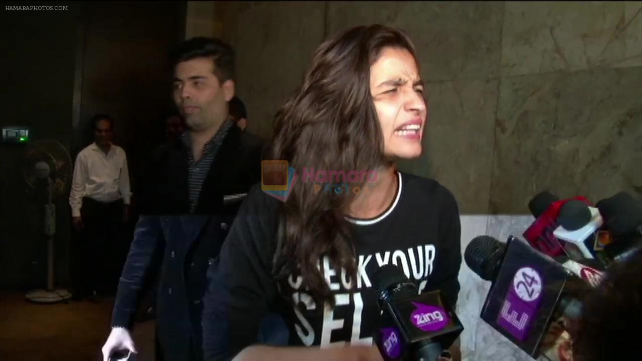 Alia Bhatt, Karan Johar at Dil Dhadakne Do screening in Lightbox on 1st June 2015