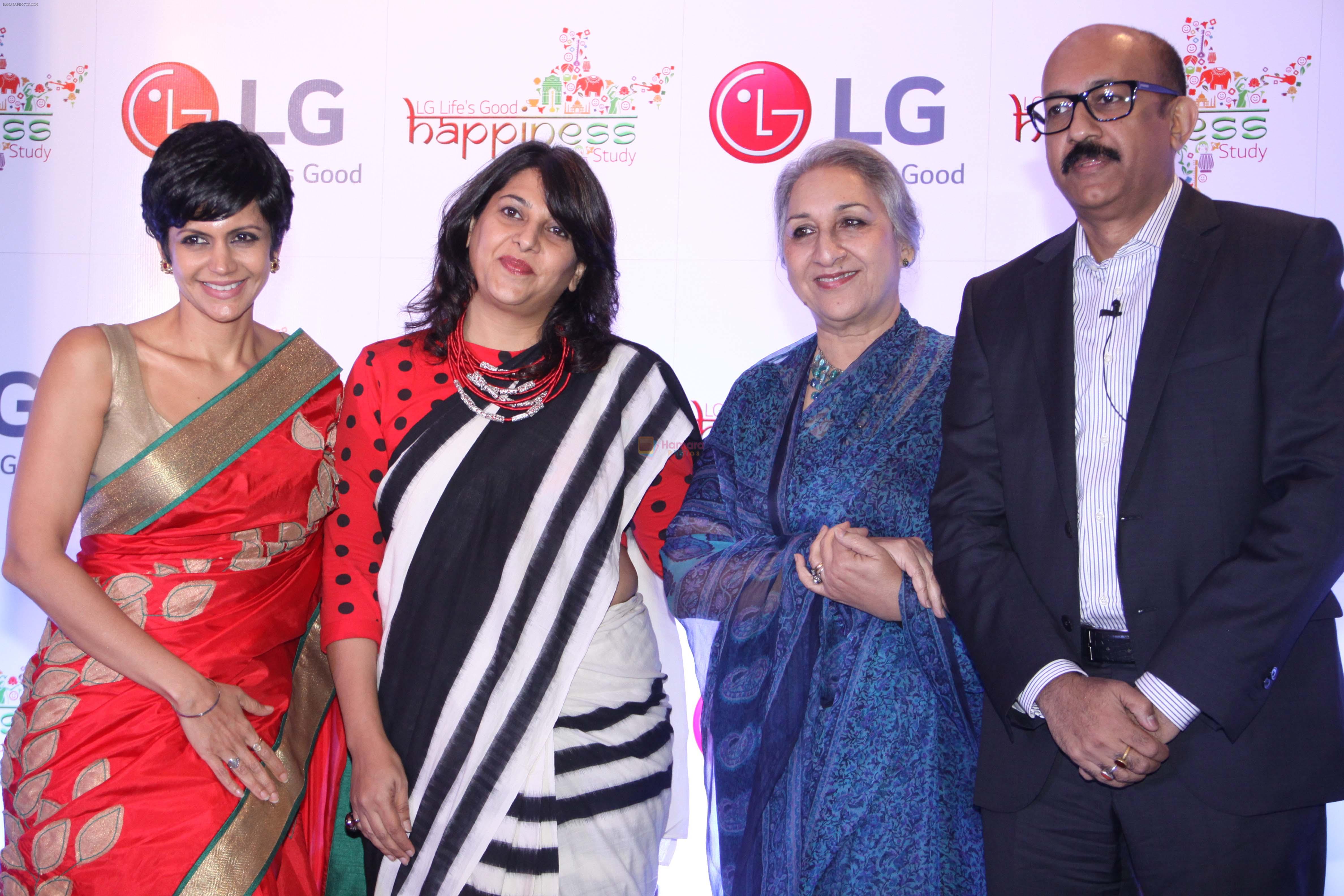 Mandira Bedi during the release of LG Life is Good Happiness Study report in New Delhi, India on June 11, 2015