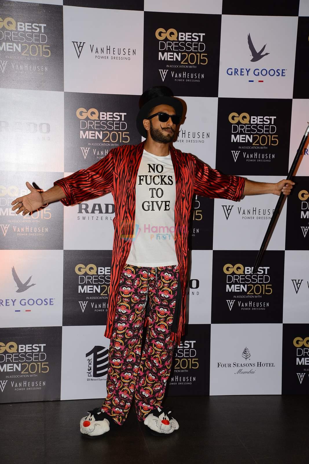 Ranveer Singh at GQ Best-Dressed Men in India 2015 in Mumbai on 12th June 2015