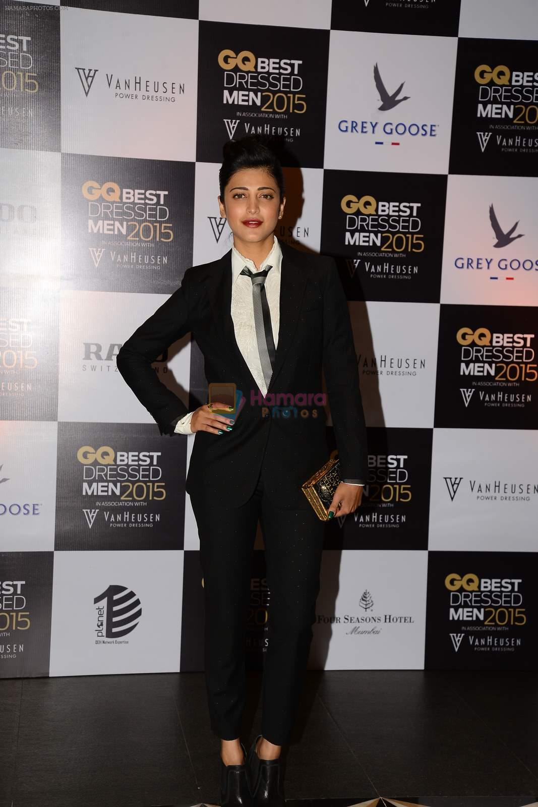 Shruti Haasan at GQ Best-Dressed Men in India 2015 in Mumbai on 12th June 2015