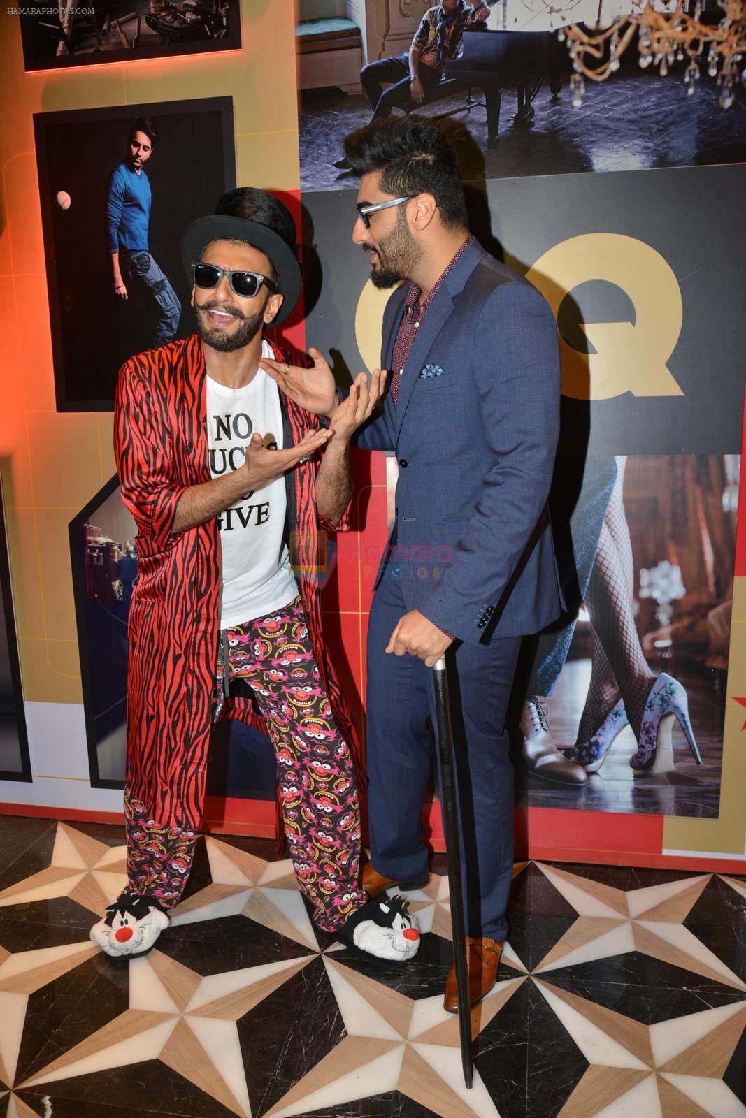 Arjun Kapoor, Ranveer Singh at GQ Best-Dressed Men in India 2015 in Mumbai on 12th June 2015