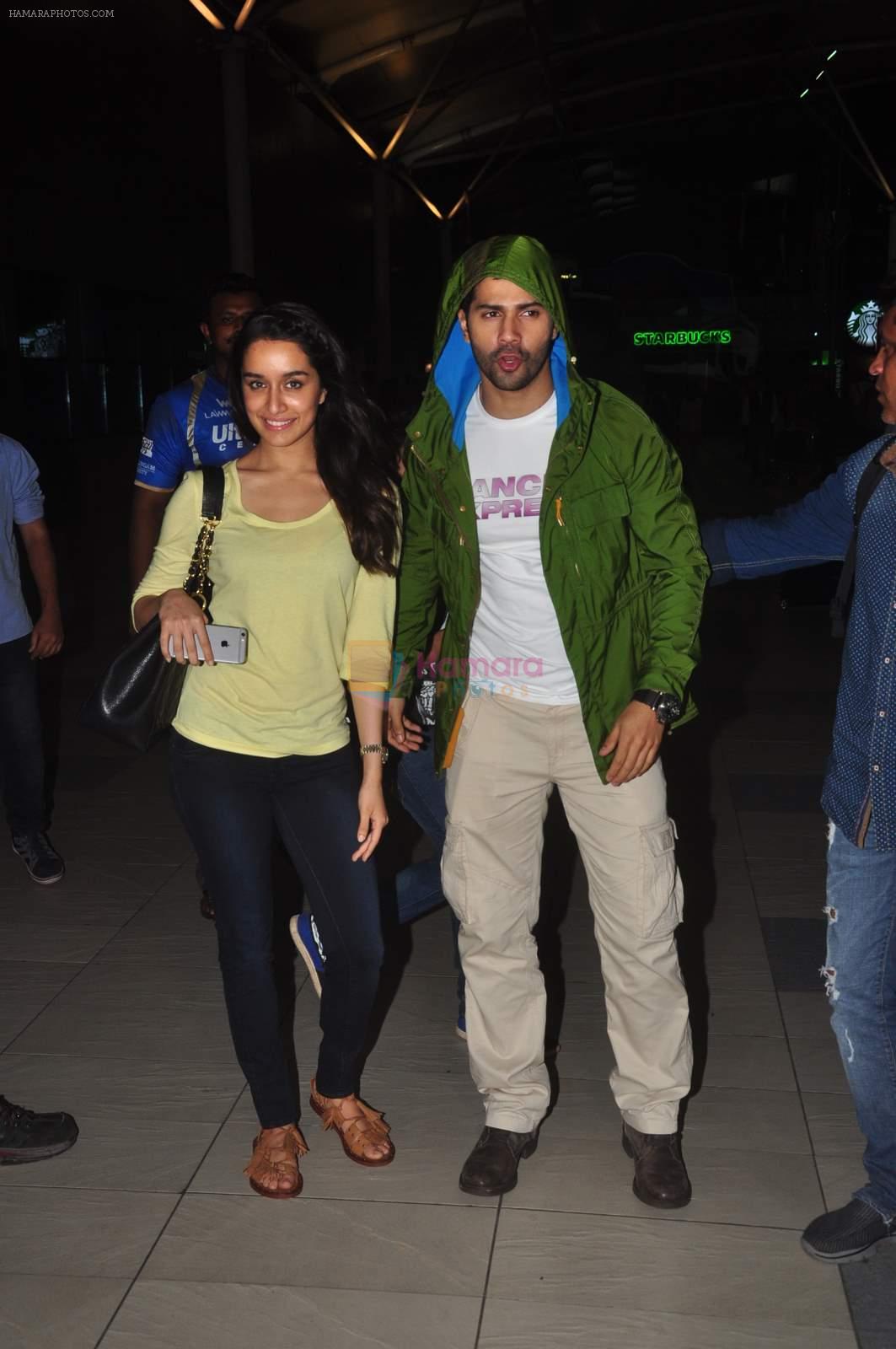 Varun Dhawan,  Shraddha Kapoor snapped at airport on 12th June 2015