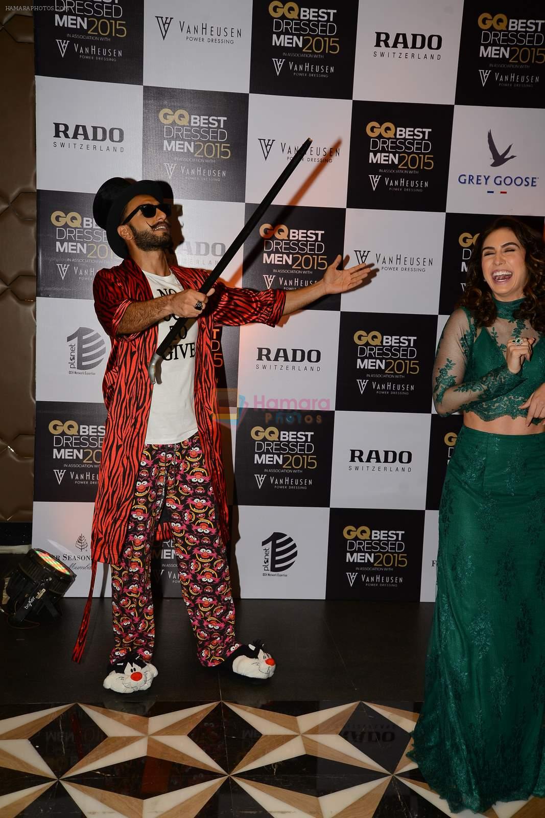 Ranveer Singh, Lauren Gottlieb at GQ Best-Dressed Men in India 2015 in Mumbai on 12th June 2015