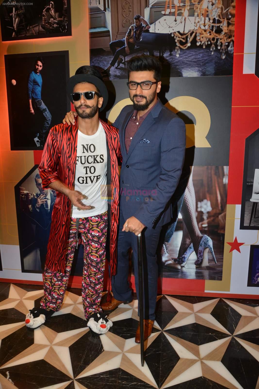 Arjun Kapoor, Ranveer Singh at GQ Best-Dressed Men in India 2015 in Mumbai on 12th June 2015