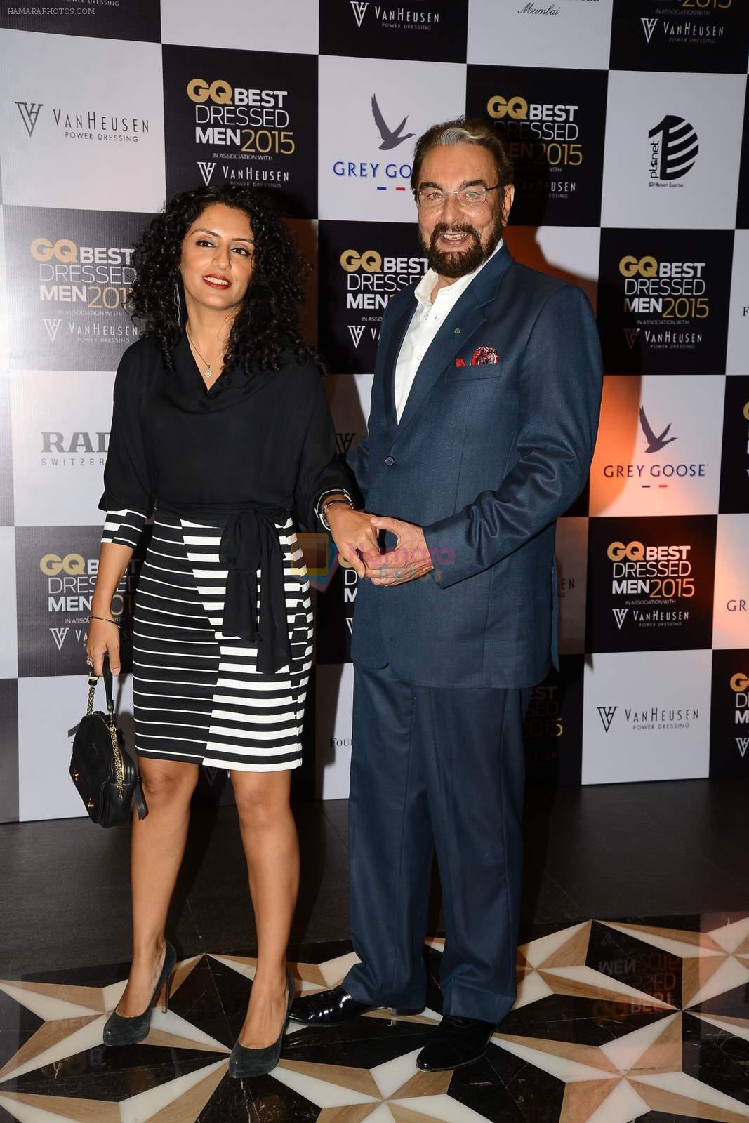 Kabir bedi, Parveen Dusanj at GQ Best-Dressed Men in India 2015 in Mumbai on 12th June 2015