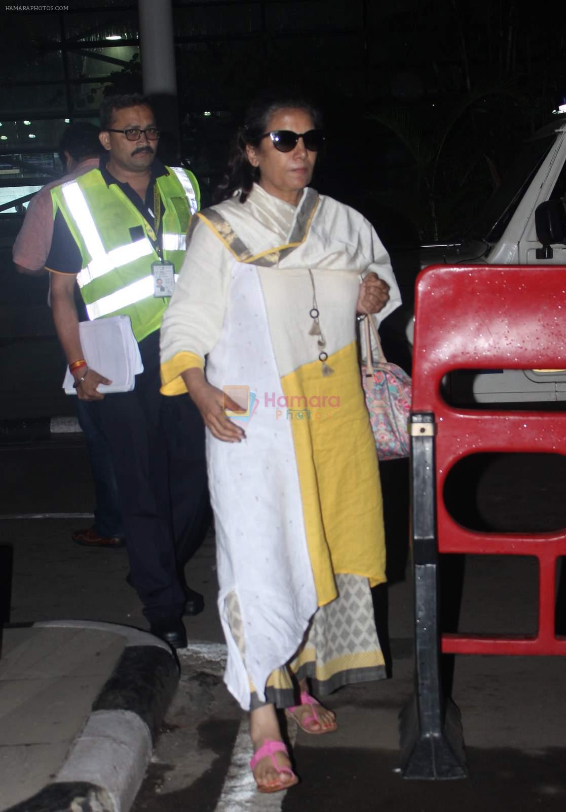 Shabana Azmi snapped at early morning International airport in Mumbai on 16th June 2015