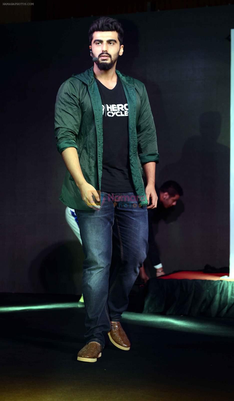 Arjun Kapoor promotes hero cycles in delhi on 30th June 2015