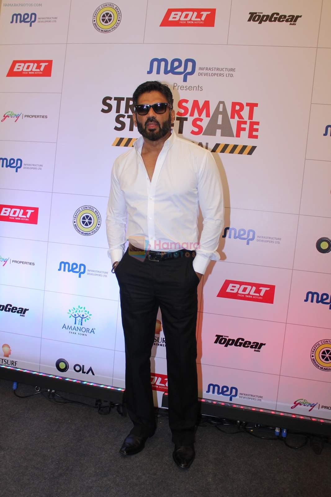 Sunil Shetty at streetsmart street safe campaign launch by top gear magazine and mumbai police on  30th June 2015