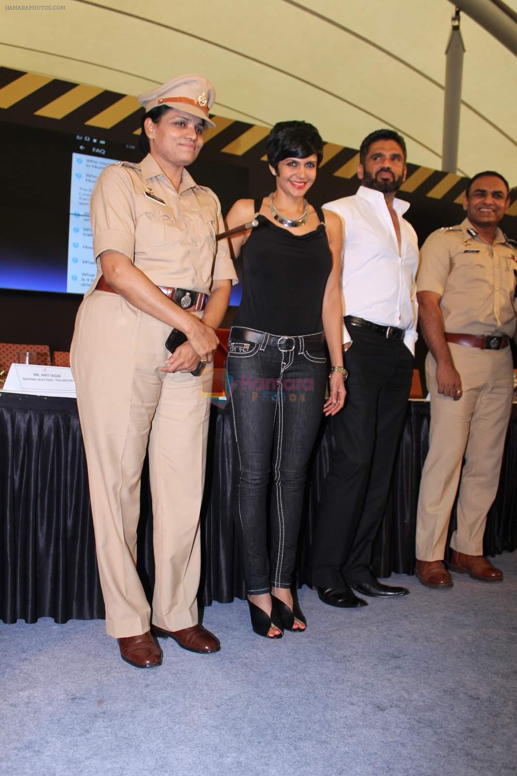 Mandira Bedi, Sunil Shetty at streetsmart street safe campaign launch by top gear magazine and mumbai police on  30th June 2015