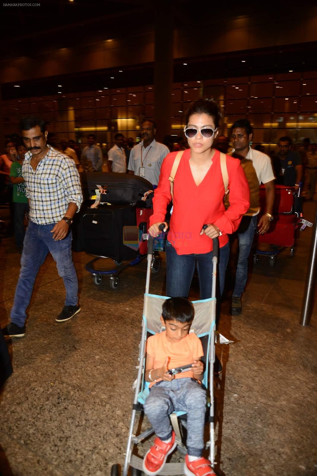 Kajol return from London along with mom and kids on 2nd july 2015