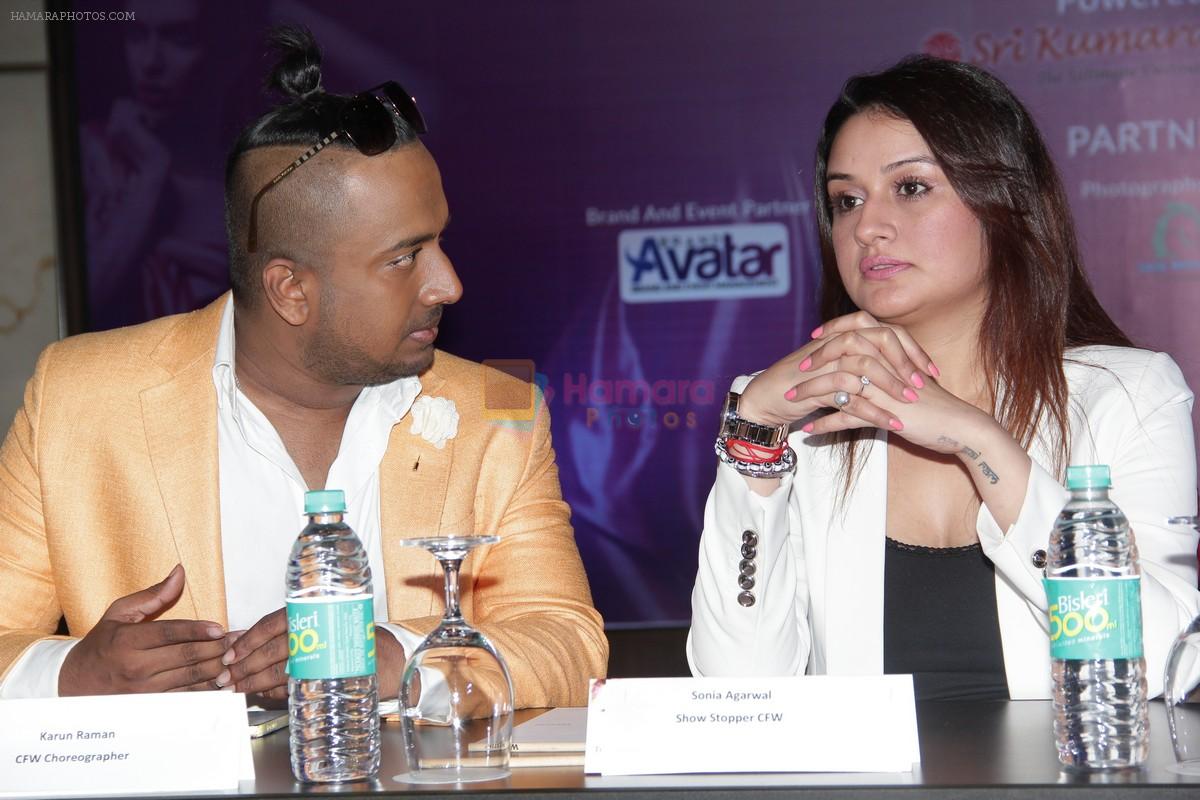 Sonia Agarwal at Chennai Fashion Week press meet on 3rd July 2015