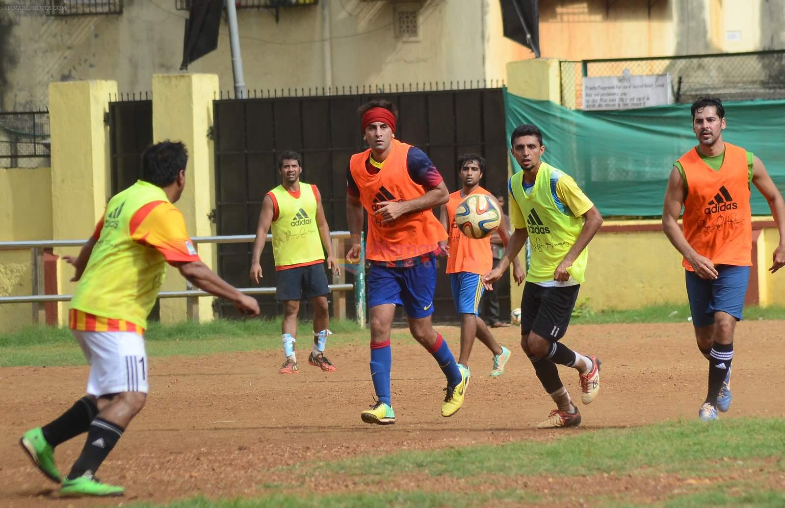 Ranbir Kapoor snapped at a friendly soccer match in Mumbai on 5th July 2015