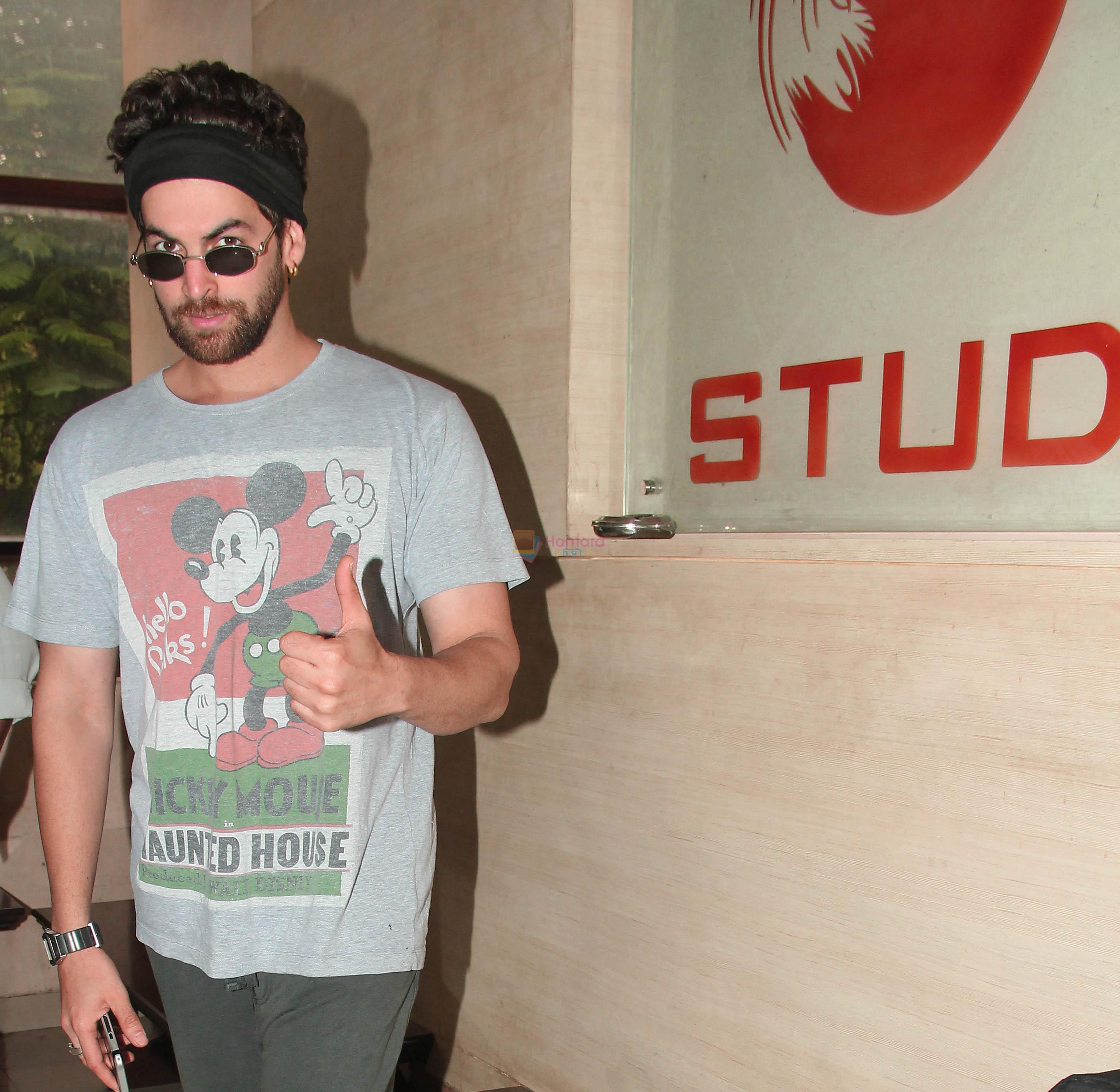 Neil Nitin Mukesh snapped in his new look at a studio on 9th July 2015