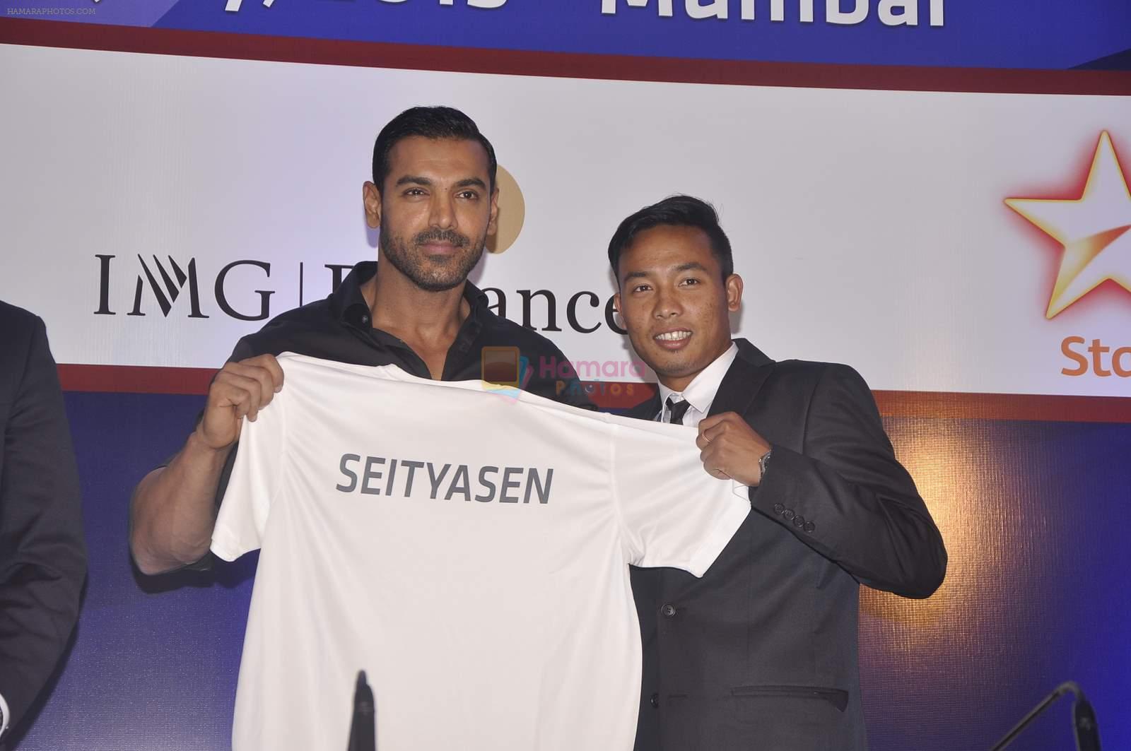 John Abraham snapped at Indian Super League auctions on 10th July 2015