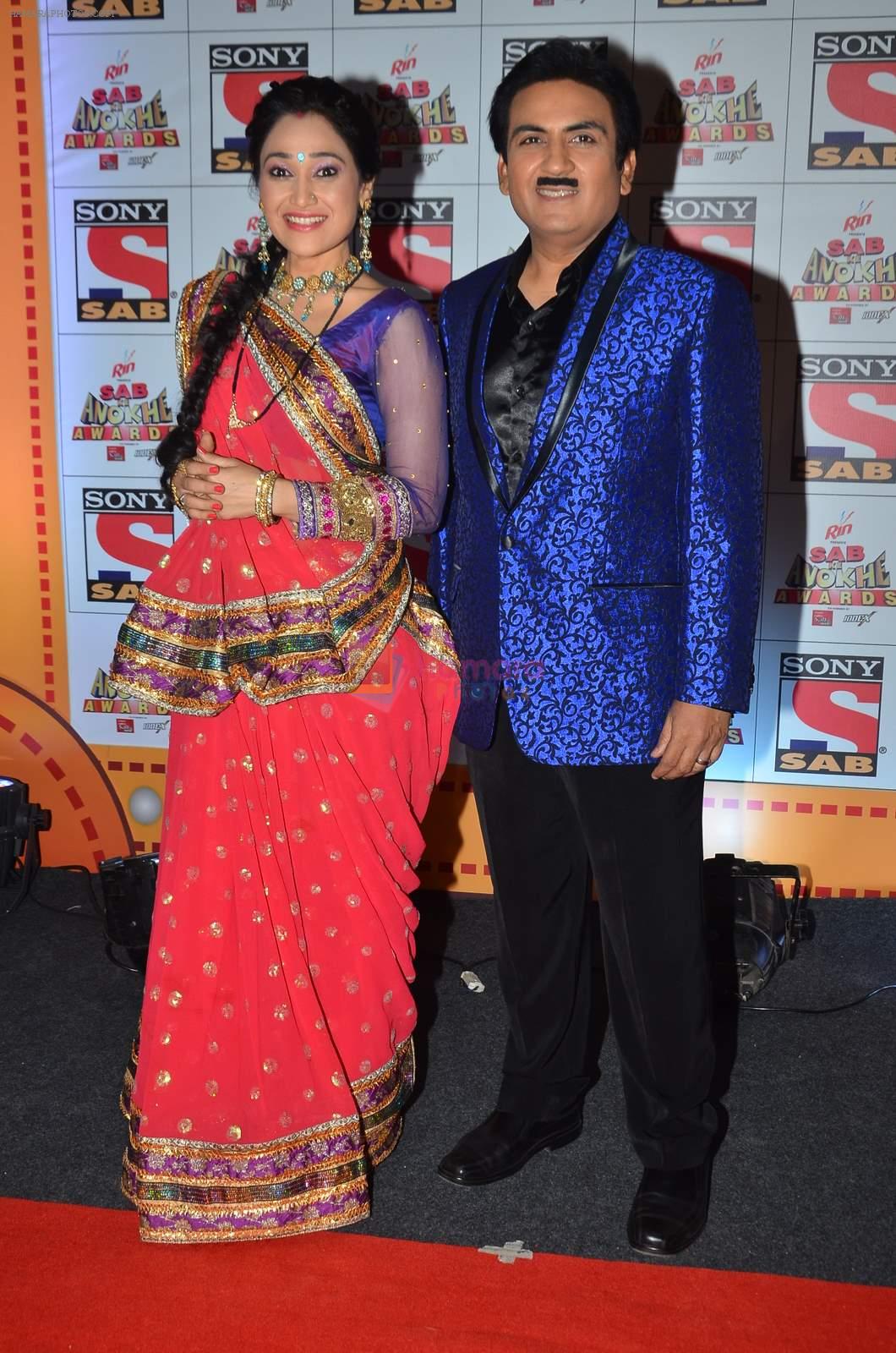 Dilip Joshi, Disha Wakani at SAB Ke Anokhe Awards in Filmcity on 9th july 2015