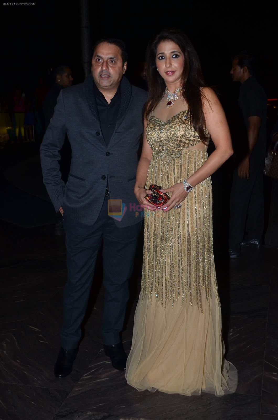 Krishika Lulla, Sunil Lulla at Shahid Kapoor and Mira Rajput's wedding reception in Mumbai on 12th July 2015