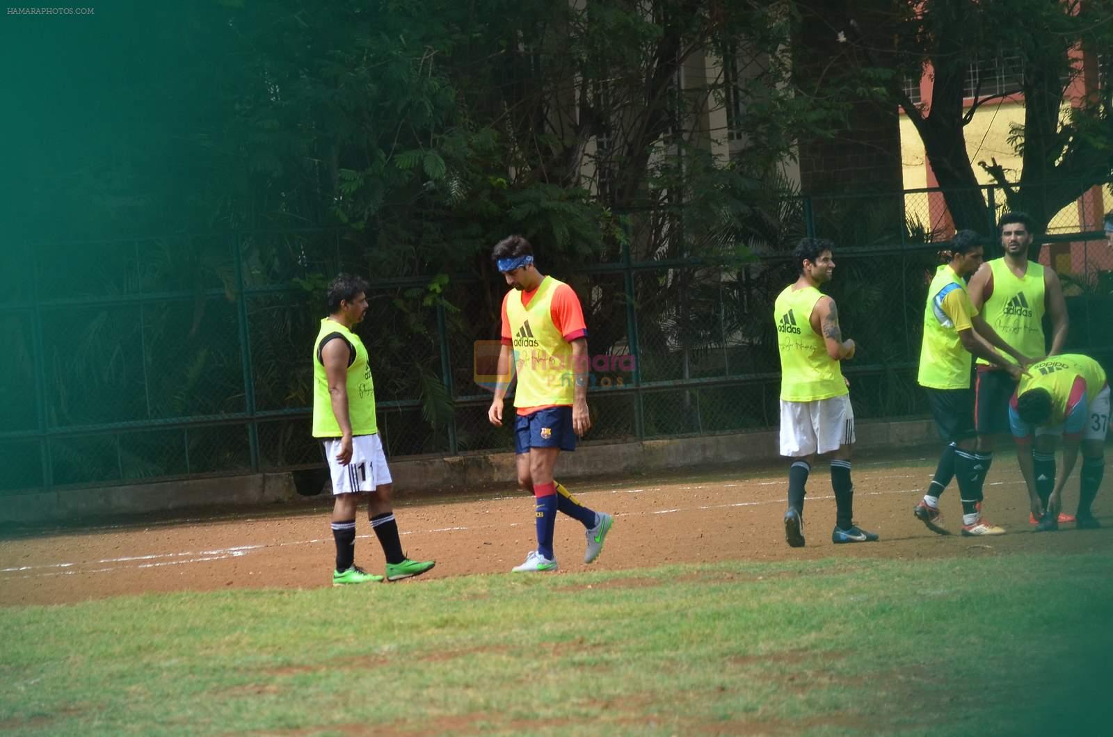 Ranbir Kapoor snapped at soccer match practice in Bandra, Mumbai on 12th July 2015