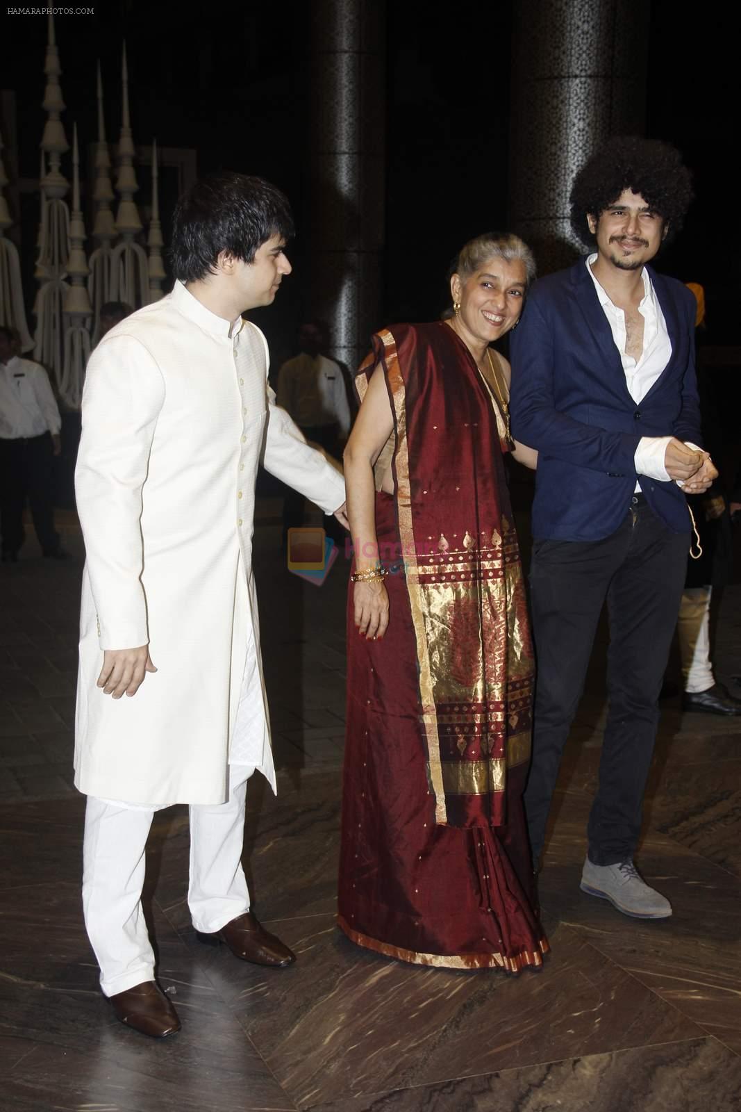 Ratna Pathak, Vivaan Shah at Shahid Kapoor and Mira Rajput's wedding reception in Mumbai on 12th July 2015