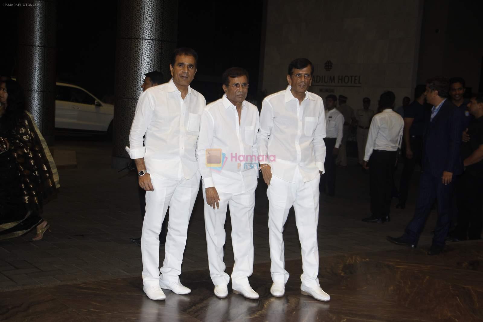 Abbas mastan at Shahid Kapoor and Mira Rajput's wedding reception in Mumbai on 12th July 2015