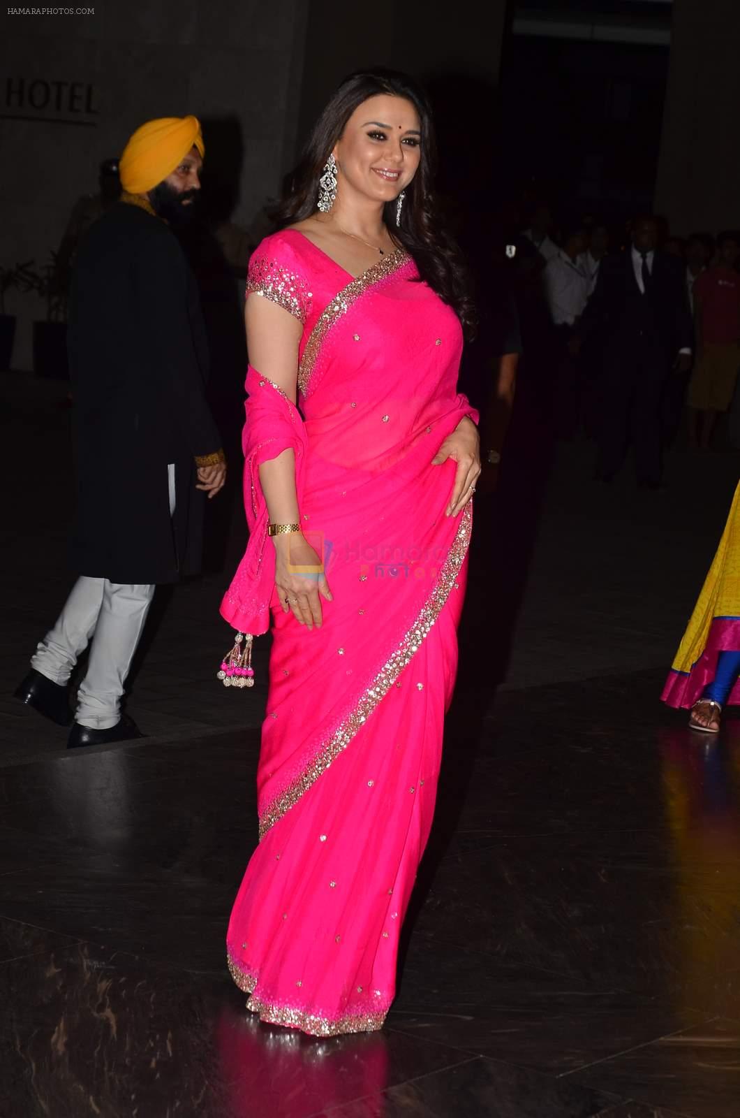Preity Zinta at Shahid Kapoor and Mira Rajput's wedding reception in Mumbai on 12th July 2015