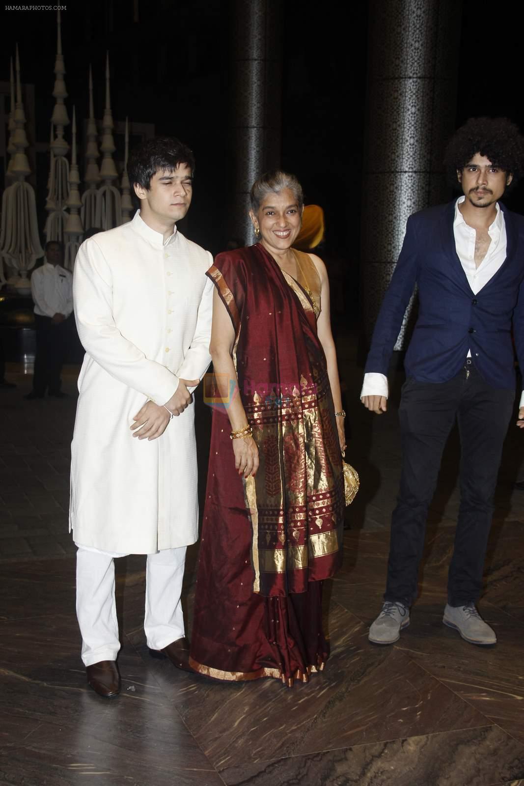 Ratna Pathak, Vivaan Shah at Shahid Kapoor and Mira Rajput's wedding reception in Mumbai on 12th July 2015