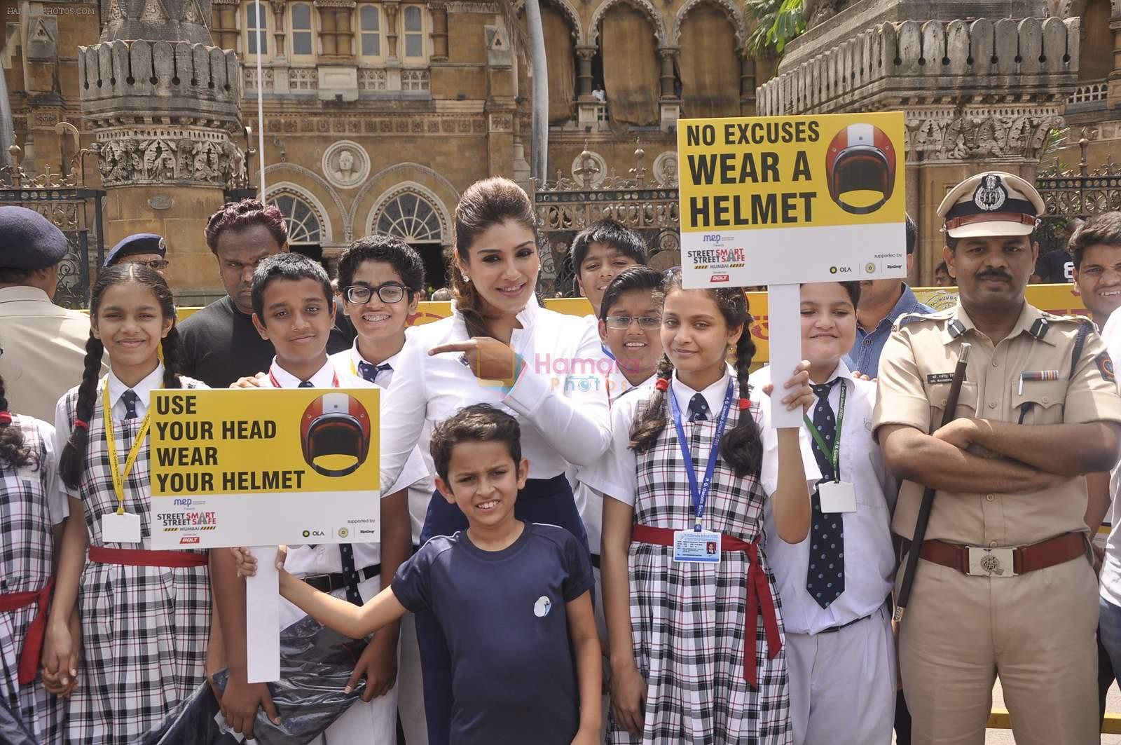 Raveena Tandon at wear helmet promotions in VT on 14th July 2015