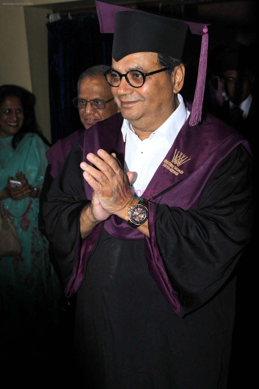 Subhash Ghai at Whistling Woods convocation in St Andrews on 17th July 2015