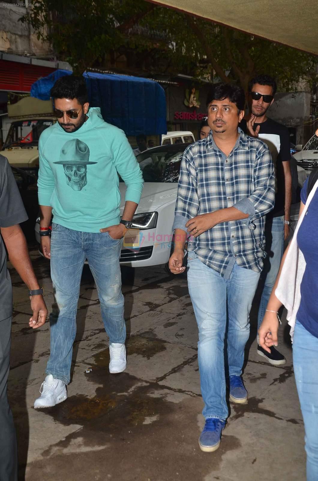 Abhishek Bachchan and Umesh Shukla at Radio Mirchi studio for promotion of their film All is well in Lower Parel on 20th july 2015
