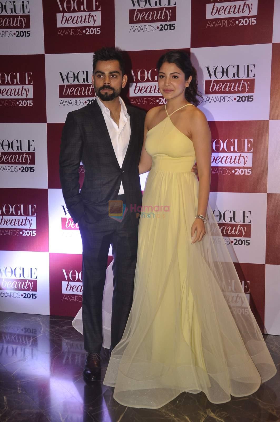 Anushka Sharma, Virat Kohli at Vogue beauty awards in Mumbai on 21st July 2015