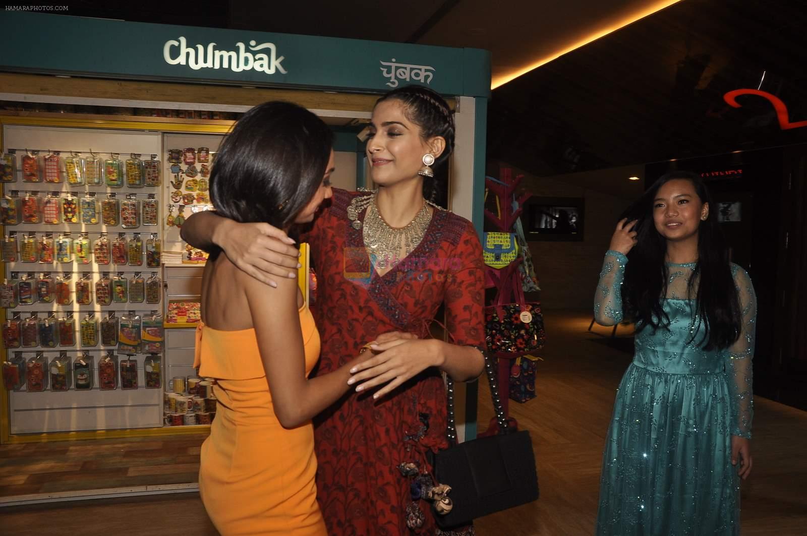 Kymsleen Kholie, Sonam Kapoor, Ira Dubey at the Premiere of Aisa Yeh Jahaan in PVR on 23rd July 2015