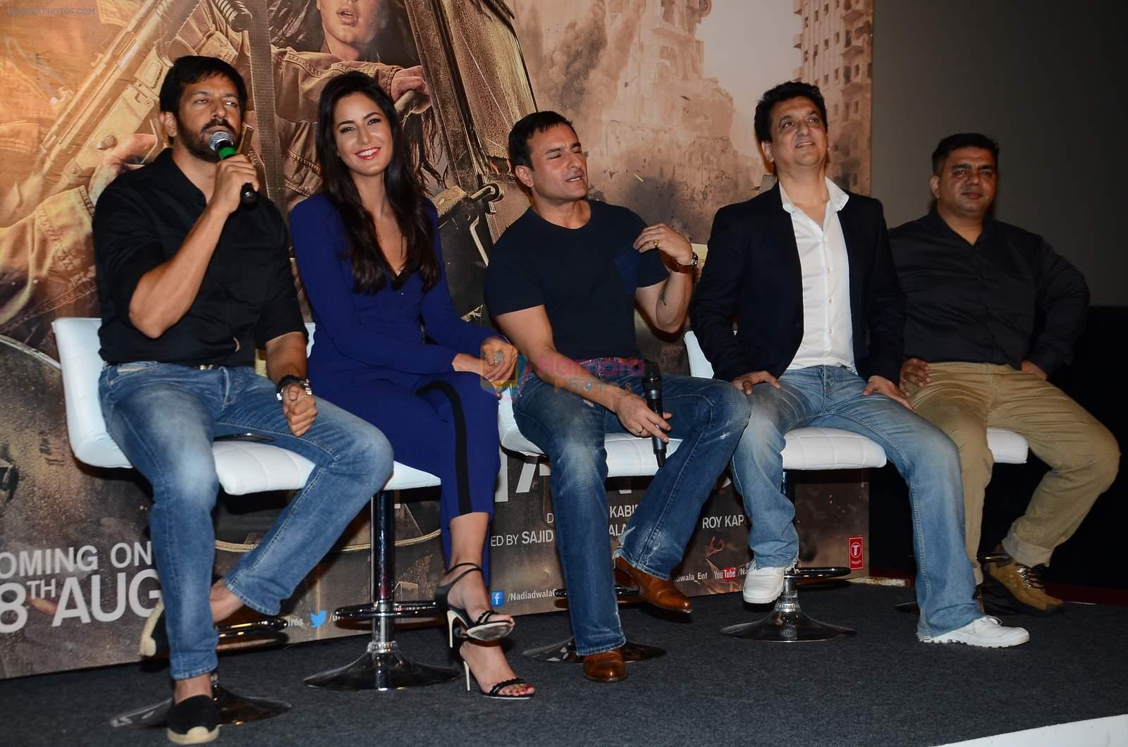 Katrina Kaif, Saif Ali Khan, Kabir Khan, Sajid Nadiadwala at Phantom trailor launch in PVR on 25th July 2015