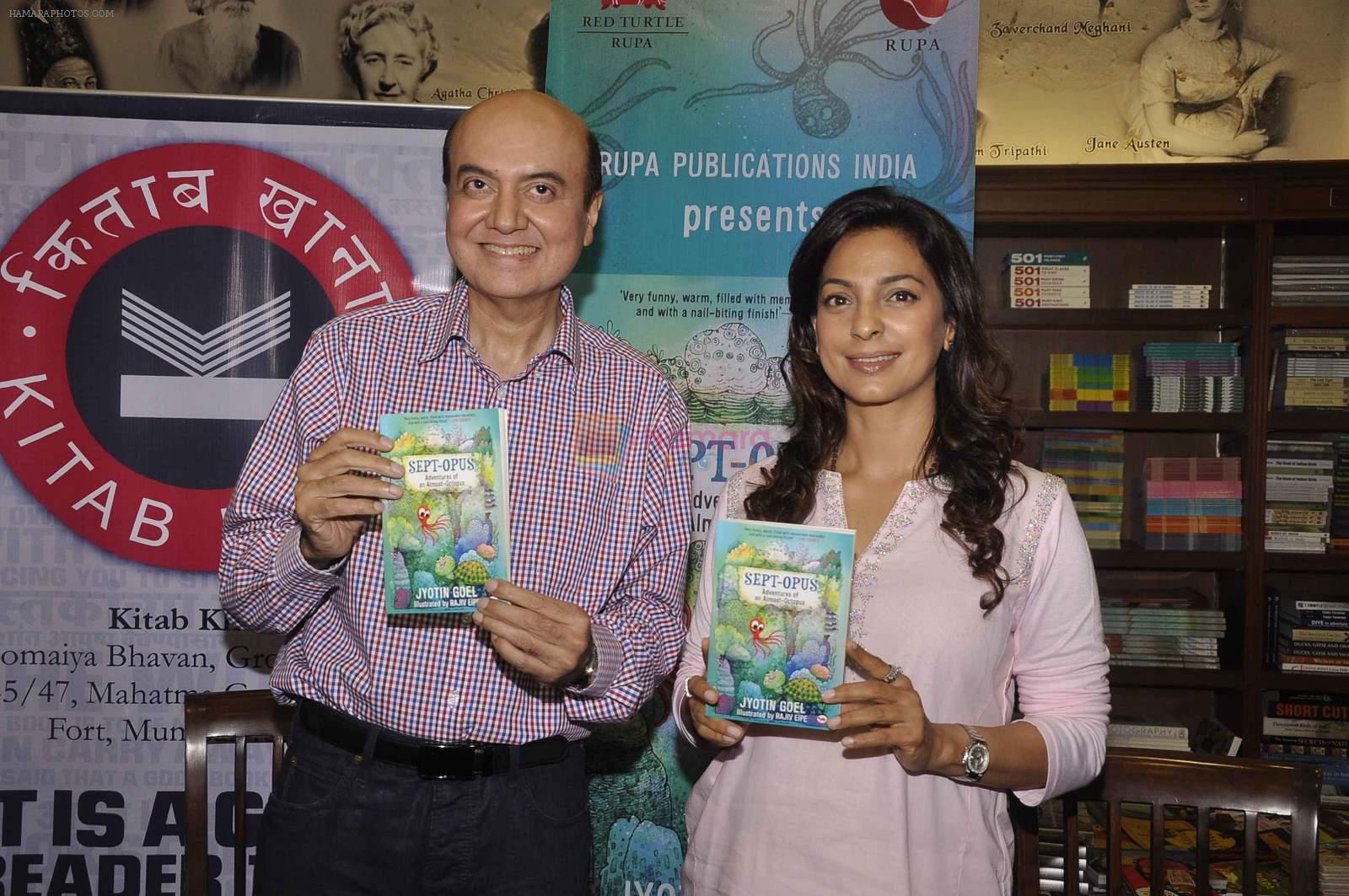 Juhi Chawla snapped at a book launch in Fort on 28th July 2015