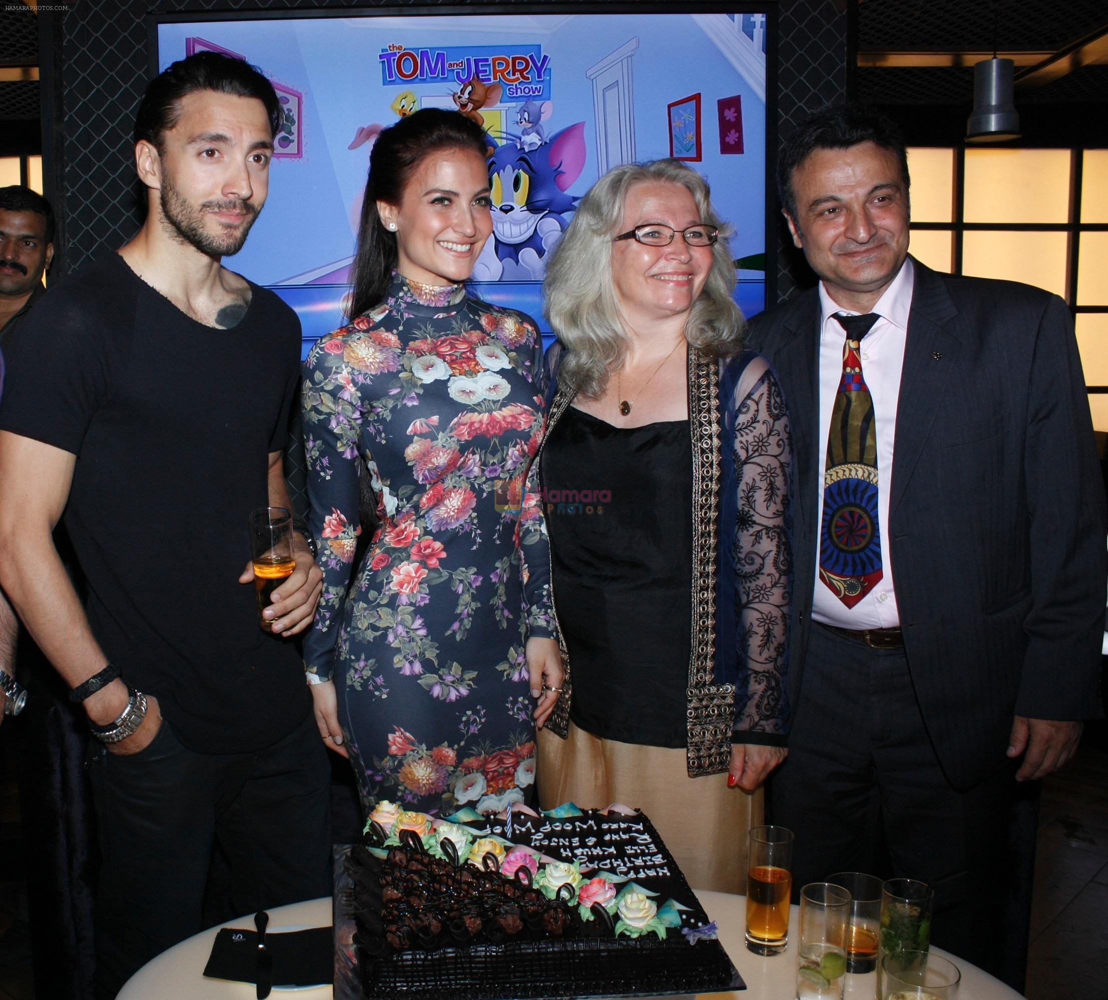 Elli Avram With Her Family At Her Birthday Party At Community