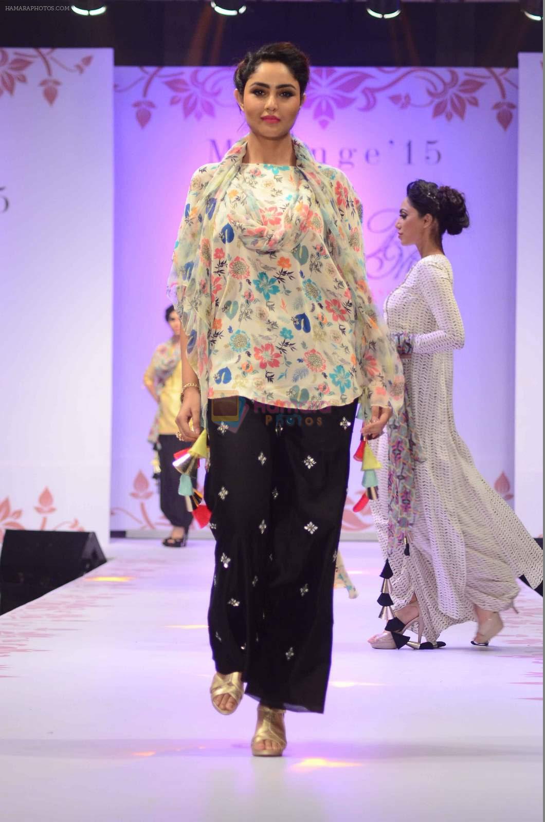 Model at Fashion show, Melange with collections by Payal Singhal on 1st Aug 2015