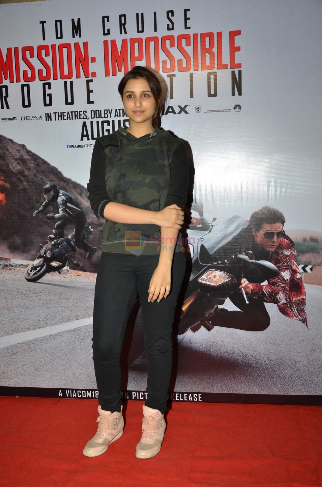 Parineeti Chopra at a special screening of Mission Impossible 5 in Lightbox on 1st Aug 2015