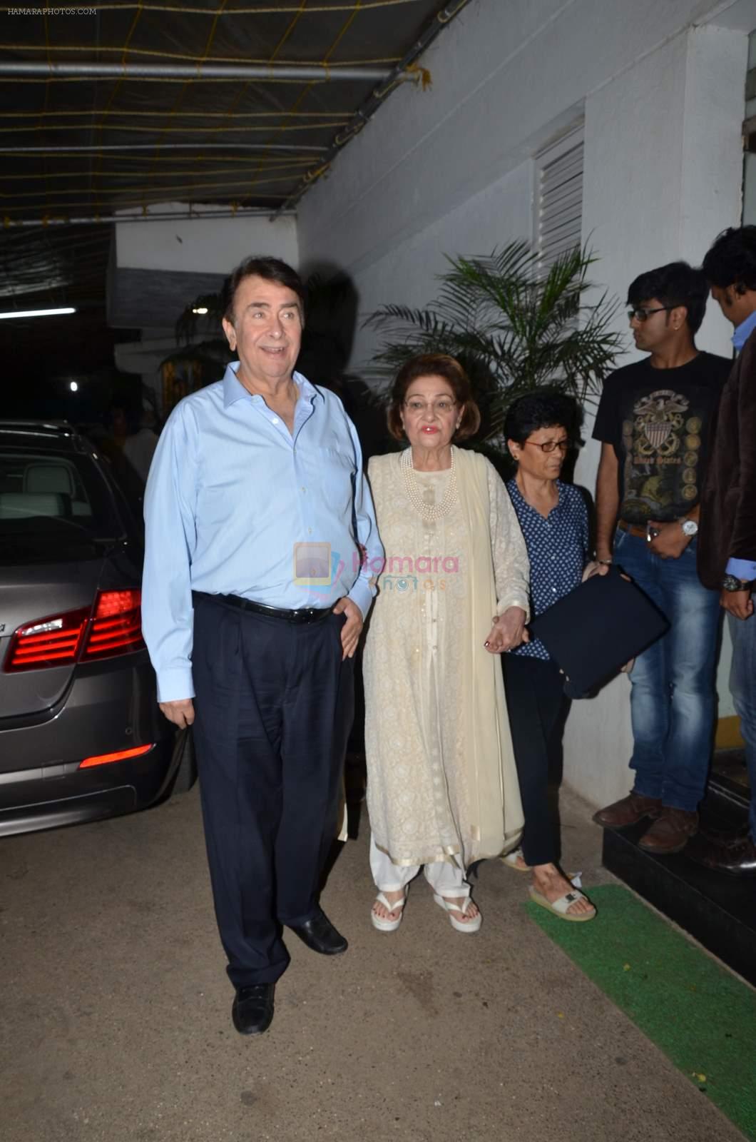 Randhir Kapoor at Jaanisaar Screening in Sunny Super Sound on 6th Aug 2015