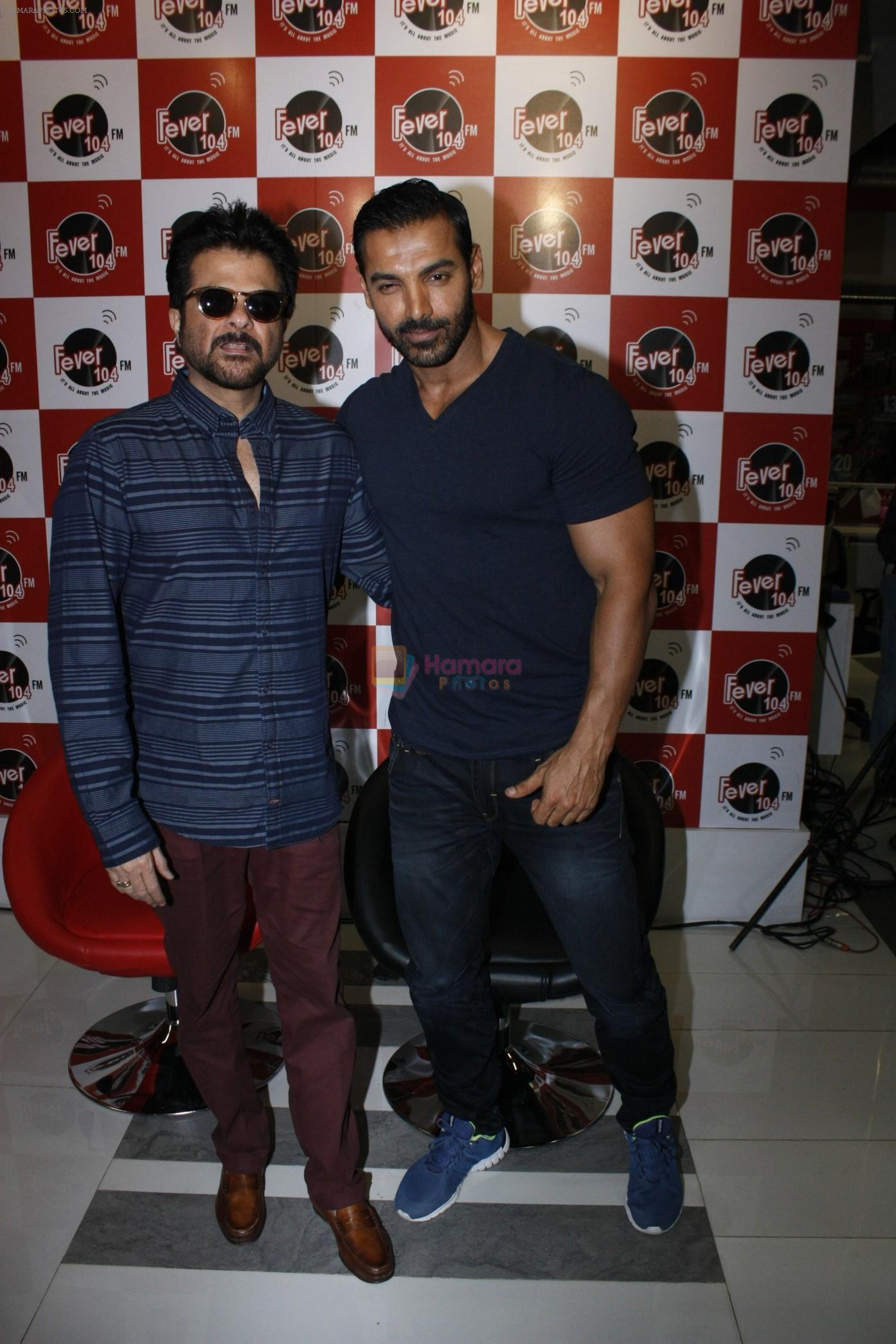 John Abraham, Anil Kapoor at Welcome Back Promotion at Fever 104 fm on 6th Aug 2015