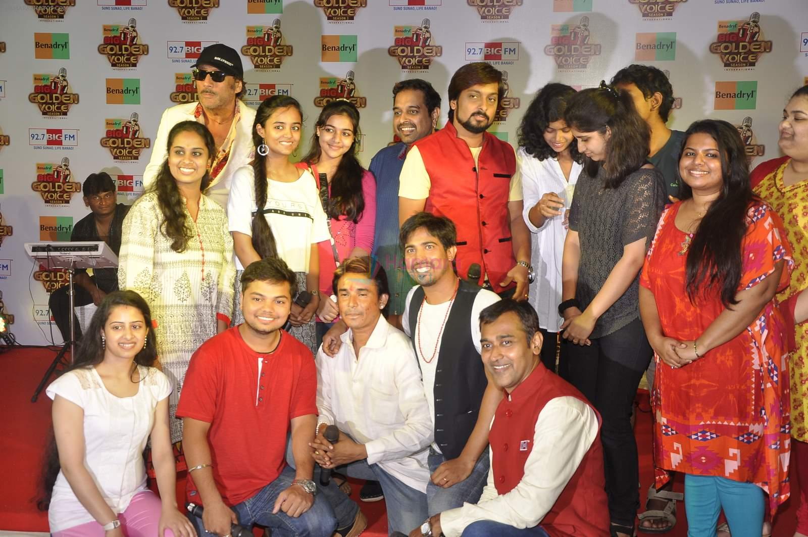 Jackie Shroff and Shankar Mahadevan train kids of the The Golden Voice at Orchid Hotel on 6th Aug 2015