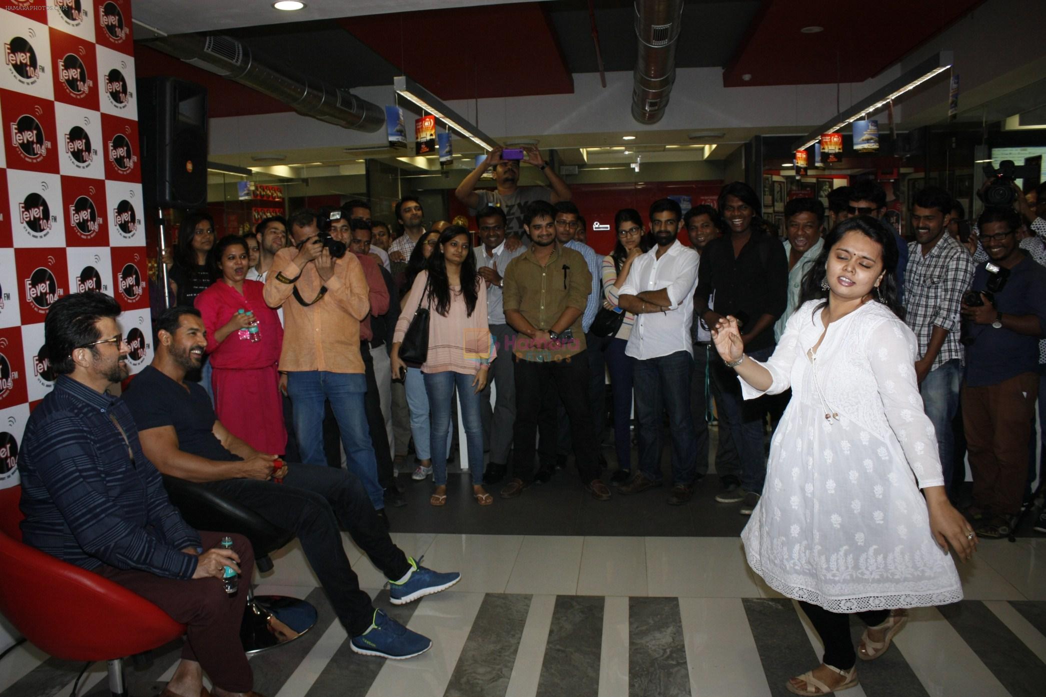 John Abraham, Anil Kapoor at Welcome Back Promotion at Fever 104 fm on 6th Aug 2015