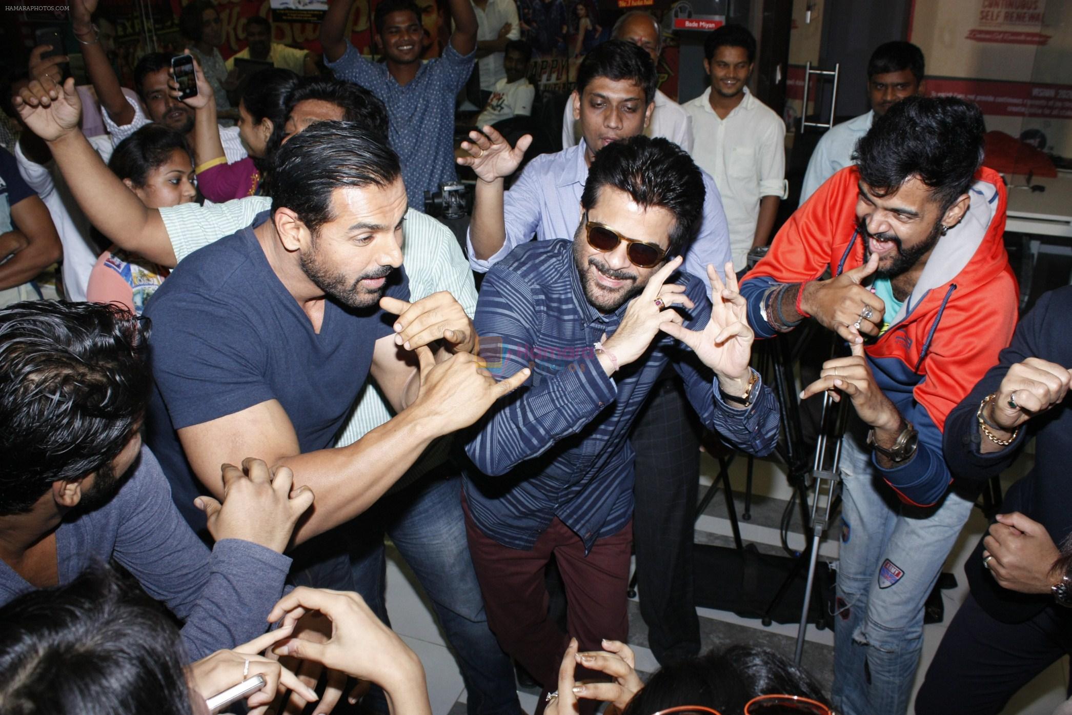 John Abraham, Anil Kapoor at Welcome Back Promotion at Fever 104 fm on 6th Aug 2015
