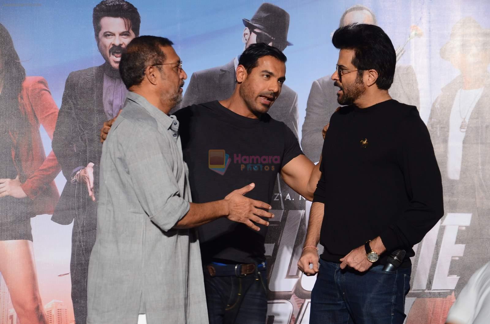 Anil Kapoor, John Abraham, Nana Patekar at Welcome Back title song launch in Mumbai on 8th Aug 2015