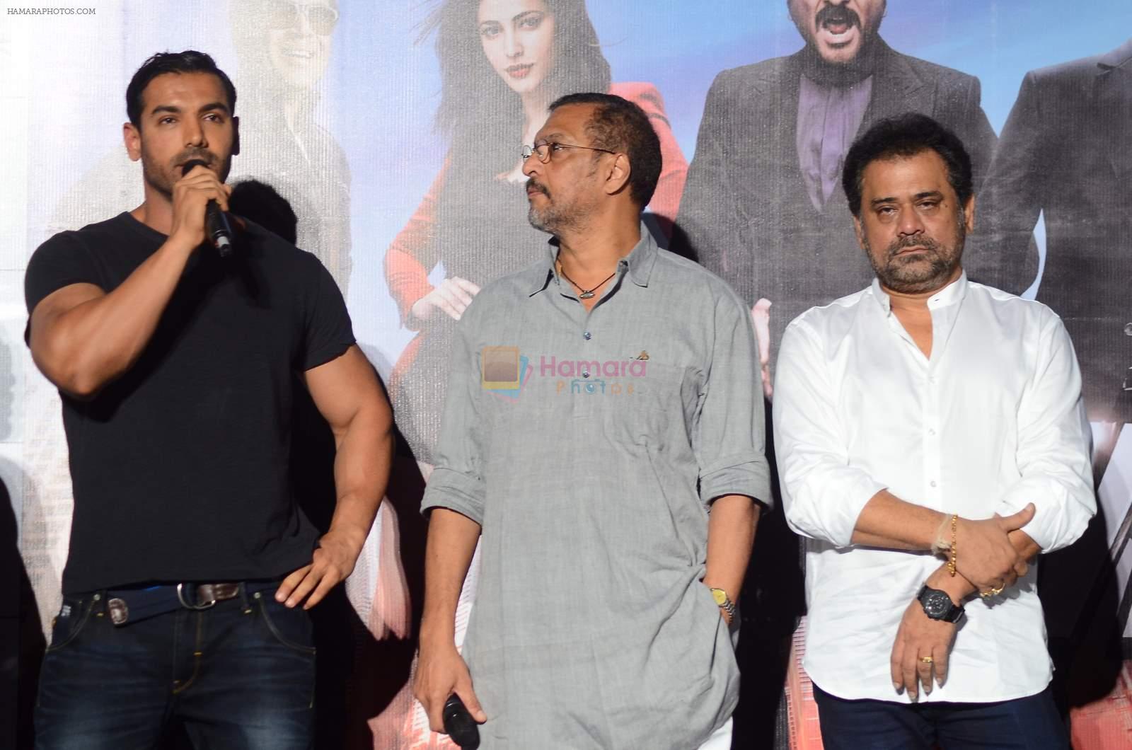 Anees Bazmee, John Abraham, Nana Patekar at Welcome Back title song launch in Mumbai on 8th Aug 2015