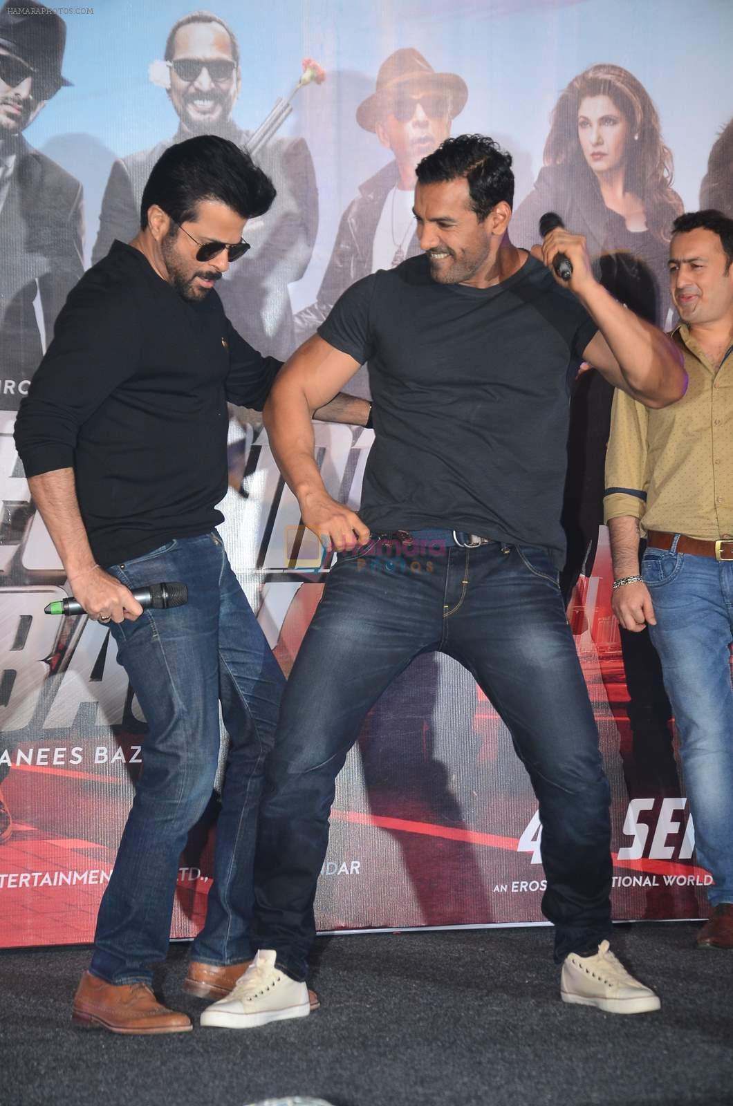 Anil Kapoor, John Abraham at Welcome Back title song launch in Mumbai on 8th Aug 2015