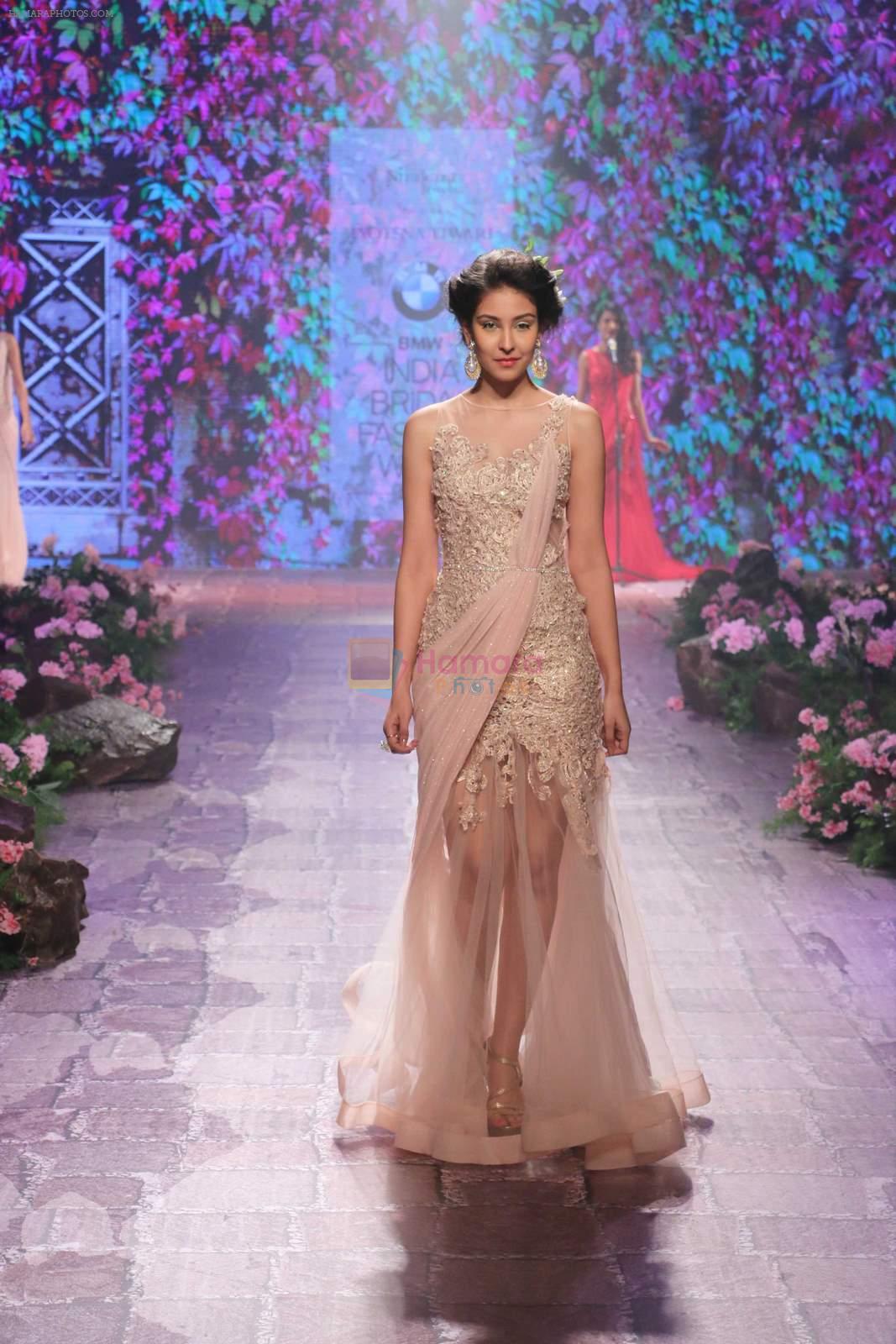 Model walks for Jyotsna Tiwari Show at India Bridal Week on 9th Aug 2015