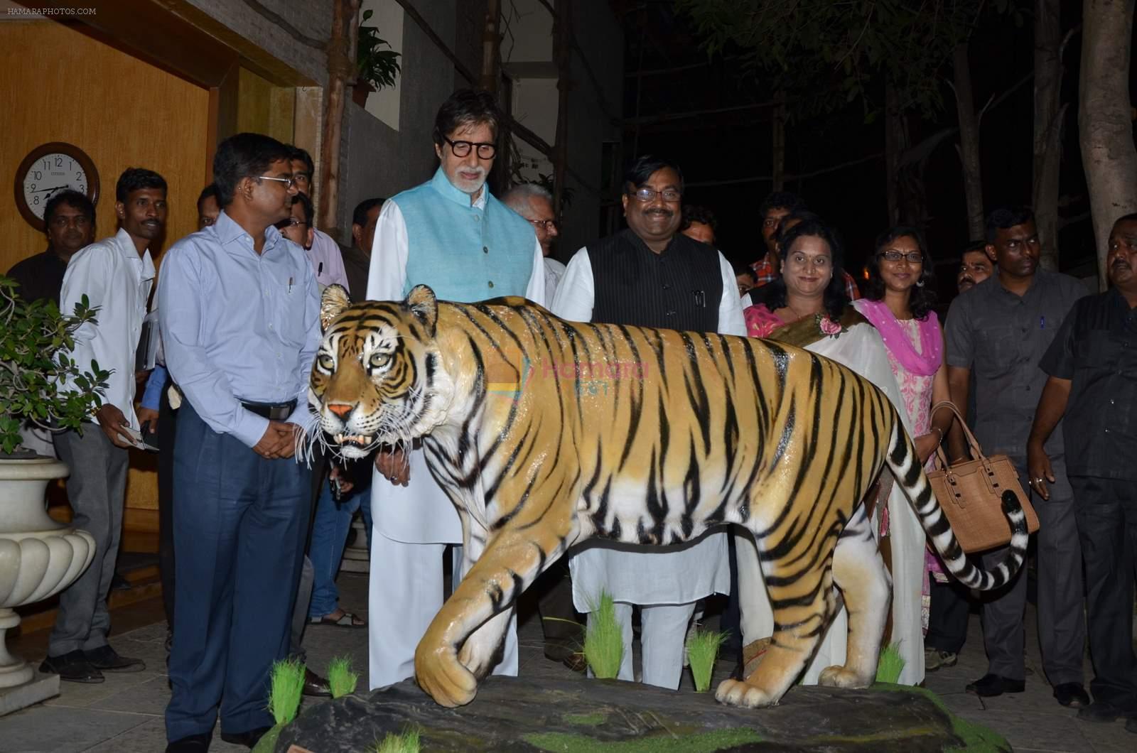 Amitabh bachchan at save the Tiger campaign in Juhu on 11th Aug 2015
