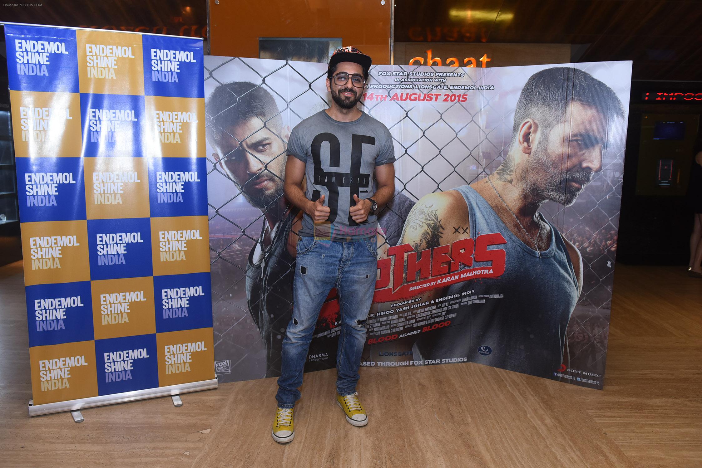 Ayushmann at Brothers special screening in PVR on 13th Aug 2015