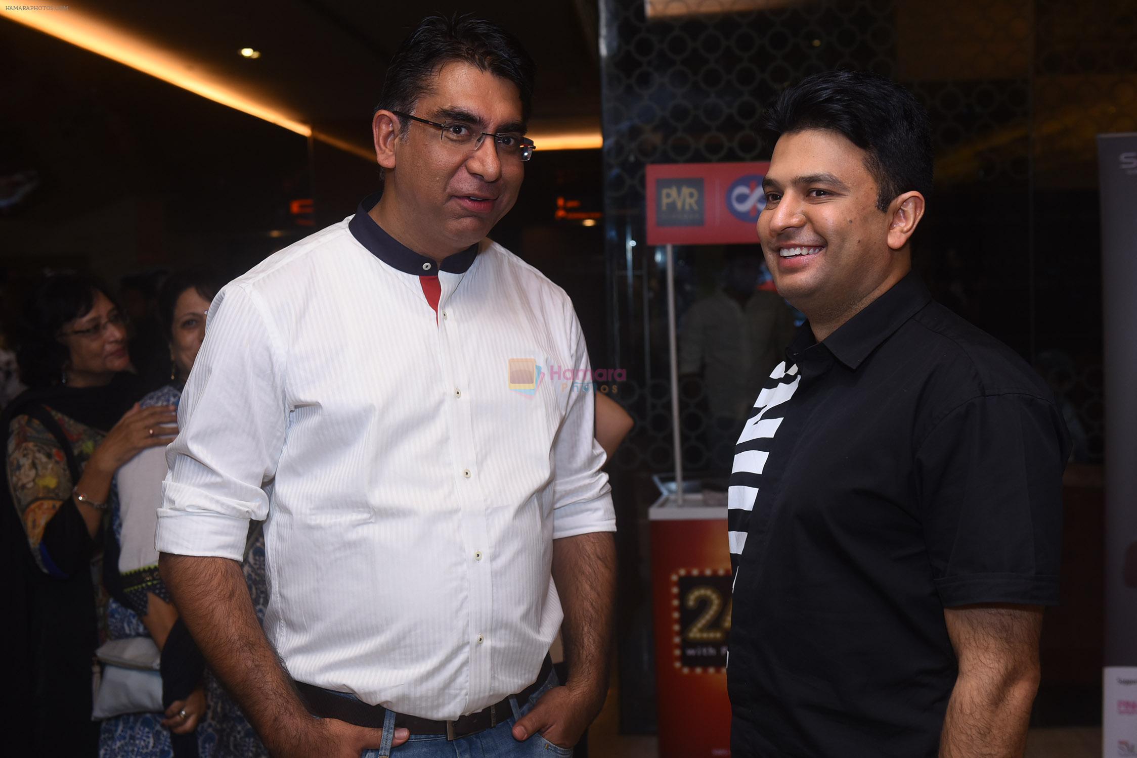 Deepak Dhar, MD & CEO, Endemol Shine India & BHusham Kumar at Brothers special screening in PVR on 13th Aug 2015